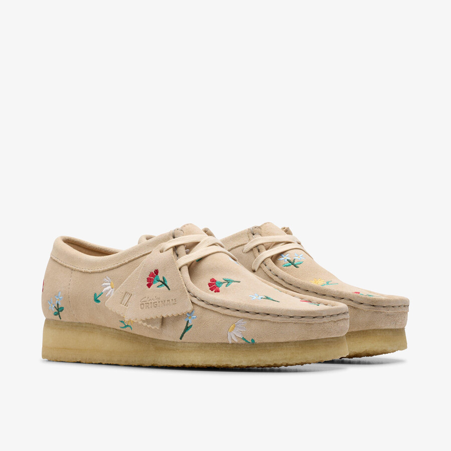 wallabee - taupe broderi